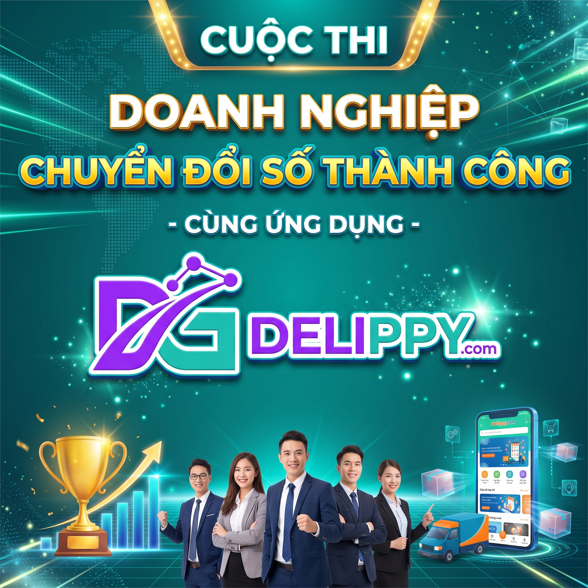 Cuộc thi: “ DOANH NGHIỆP CHUYỂN ĐỔI SỐ THÀNH CÔNG -CÙNG ỨNG DỤNG Delippy.COM”
