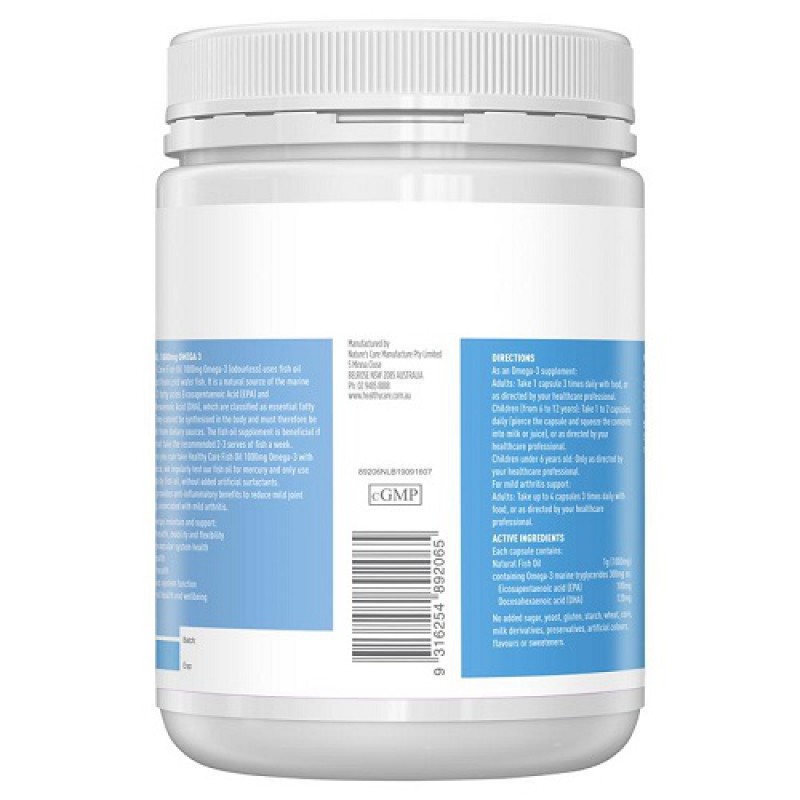 Healthy Care FISH OIL OMEGA 3  - VIÊN DẦU CÁ ÚC