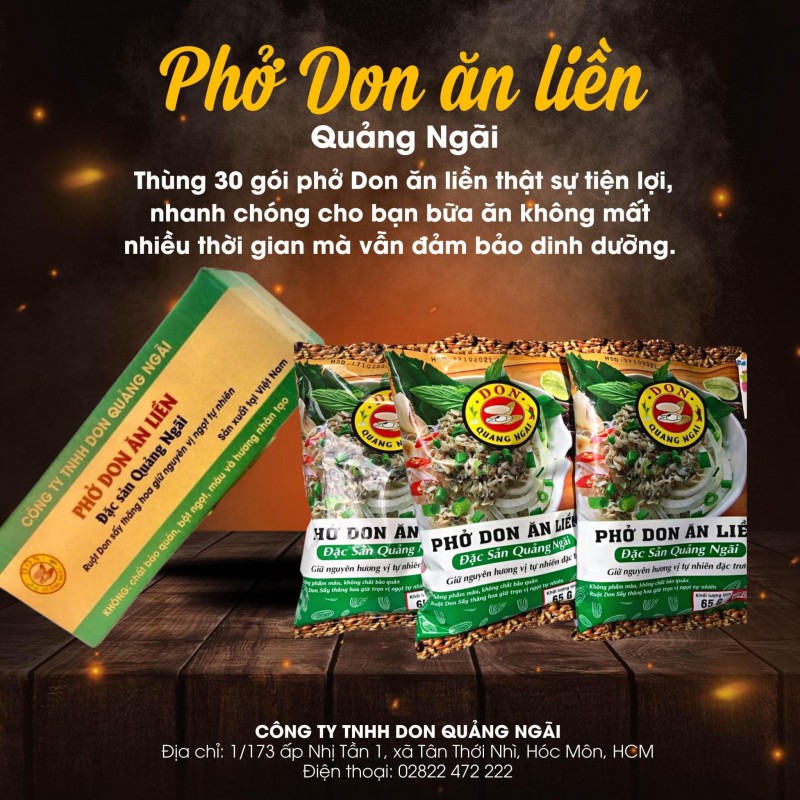 Don ăn liền - thùng 30gói