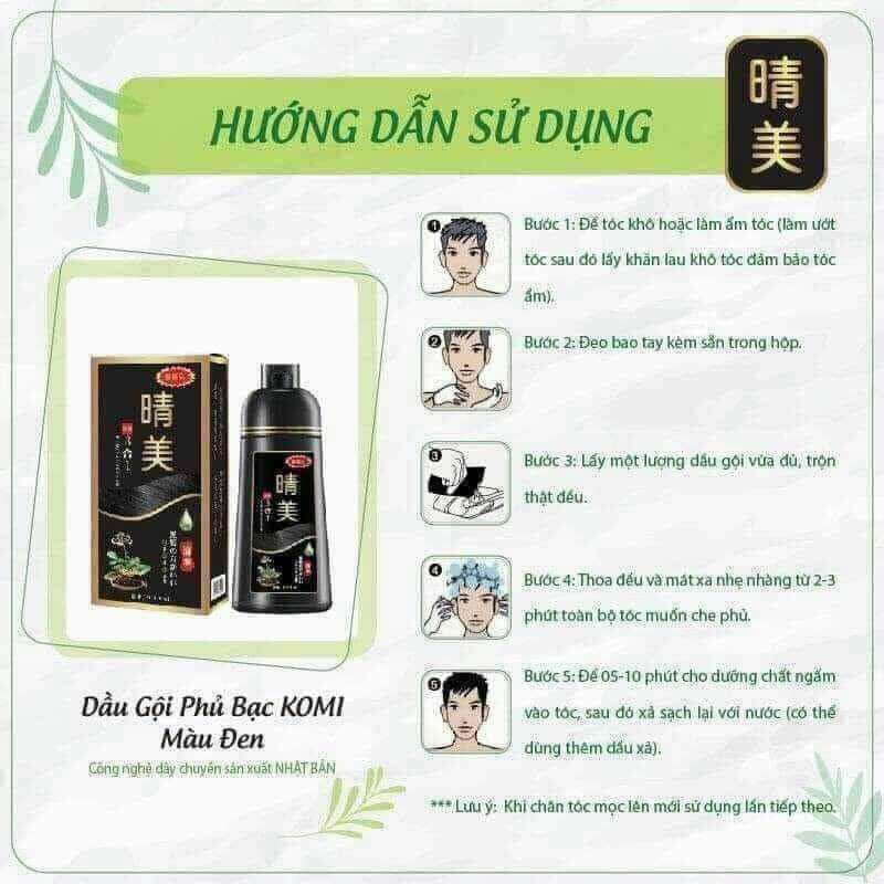 DẦU GỘI NHUỘM TÓC PHỦ BẠC KOMI NHẬT BẢN