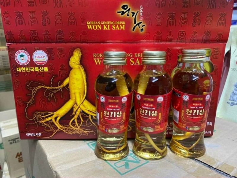 Nước Hồng Sâm Won Ki Sam và Sâm KGS _ Thùng 10 chai