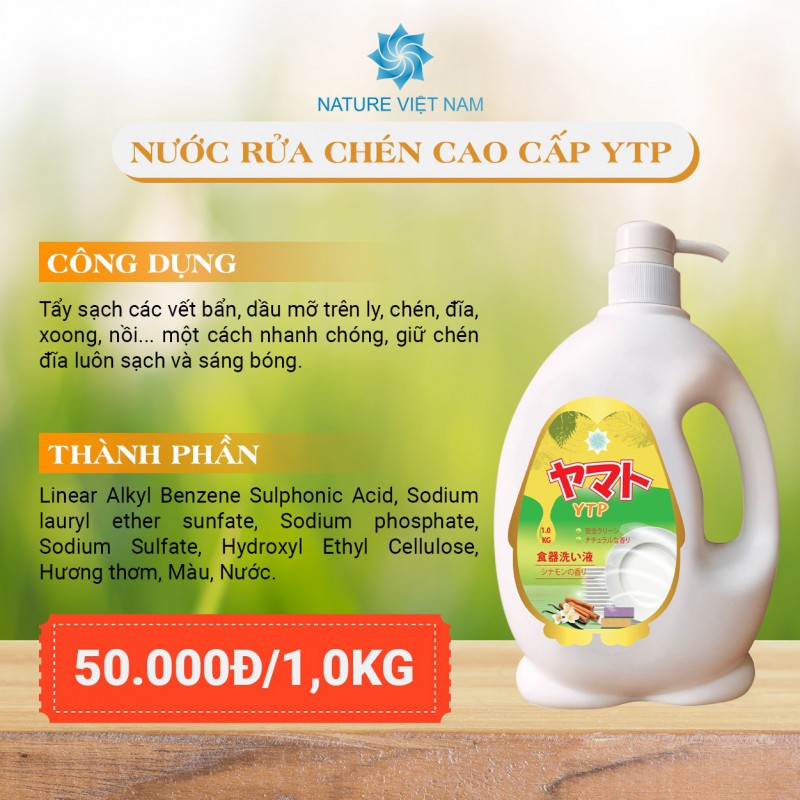 NƯỚC RỬA CHÉN YTP HƯƠNG QUẾ - HƯƠNG CHANH 450ML 1L 3.6KG
