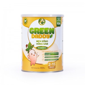 Sữa Green Daddy, Sữa men sống hồng sâm vinanutrifood hỗ trợ phát triển toàn diện về ăn uống, tiêu hóa, cân nặng, chiều cao trẻ 2-15 tuổi