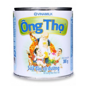 Thùng 48 Hộp Sữa đặc có đường Ông Thọ nhãn xanh lon 380g
