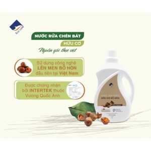 Nước rửa chén hữu cơ Bồ hòn Tinh dầu Quế 2L