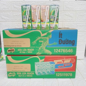 1 thùng sữa milo 180ml (48 hộp, mua 7 tặng 1)