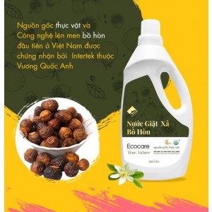 Nước giặt xả hữu cơ Bồ hòn Tinh dầu Hoa Bười 1L