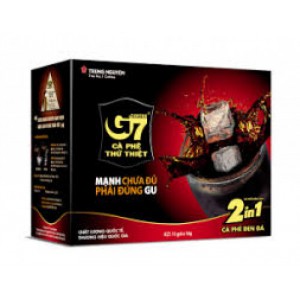 Cà phê đen hòa tan G7 2 trong 1 240g (16g x 15 gói)