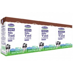4 Hộp Sữa tươi tiệt trùng Vinamilk 100% hương socola 110ml