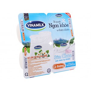 Sữa chua VINAMILK có đường 1 vỉ  (4 hộp*100g)