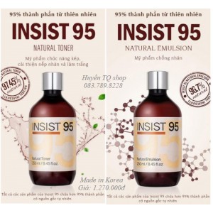 CẶP ĐÔI DƯỠNG DA SIÊU PHẨM - INSIST 95 TONER & EMULSION