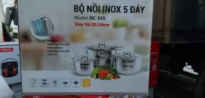 Bộ nồi inoc 5 đáy DOCHI