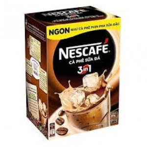 Cà phê hòa tan NESCAFÉ 3in1 Cà phê sữa đá - Hộp 10 gói x 20