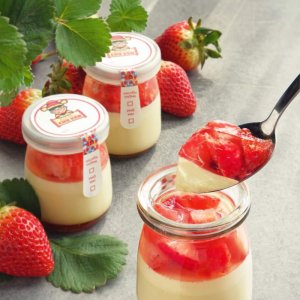 BÁNH FLAN DÂU TÂY