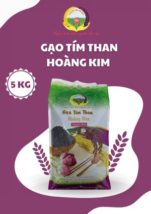 Bao 5 ký gạo tím than Hoàng Kim