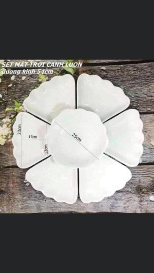 BỘ TÔ ĐĨA HOA MẶT TRỜI SỨ MINH CHÂU