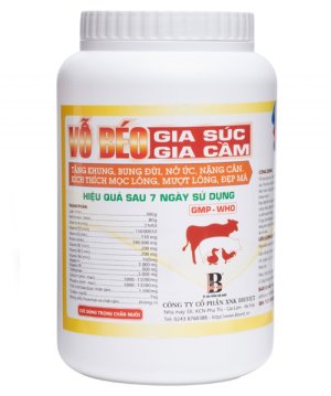 VỖ BÉO GIA SÚC – GIA CẦM cao cấp - Lon 1Kg (10 gói nhỏ)