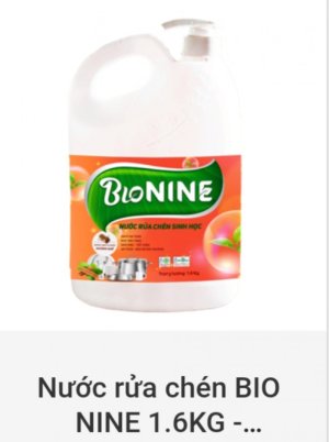 Nước rửa chén BIO- NINE - 1,6KG- Hương Quế