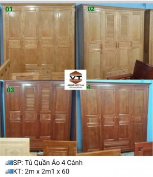 TỦ QUẦN ÁO 4 CÁNH