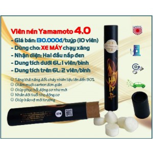 Viên nén tiết kiệm nhiên liệu Yamamoto 4.0 Tiết kiệm nhiên liệu. Bảo vệ động cơ. Tiết kiệm xăng dầu Xe máy