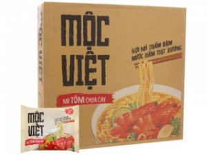 Thùng 30 gói Mì Mộc Việt tôm chua cay 75g,