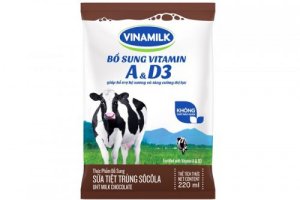 10 Bịch Sữa tiệt trùng Vinamilk hương Socola bịch 220ml
