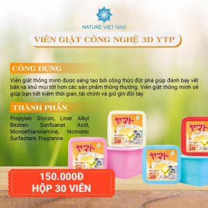VIÊN GIẶT SINH HỌC YTP HƯƠNG HOA 3D 30 VIÊN Tiện Lợi Thơm Quần Áo