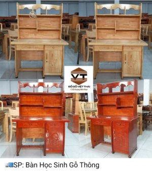 BÀN HỌC SINH GỖ THÔNG