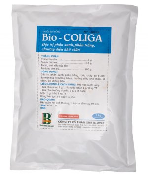 BIO COLIGA – THUỐC ĐẶC TRỊ PHÂN XANH PHÂN TRẮNG – CHƯỚNG DIỀU – KHÔ CHÂN - Gói 1Kg (10 gói nhỏ)