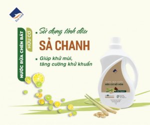 Nước rửa chén hữu cơ Bồ hòn Tinh dầu Sả chanh 2L