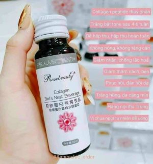 COLLAGEN YẾN TRẮNG DA ROSE BEAUTY ( 8 CHAI/HỘP)
