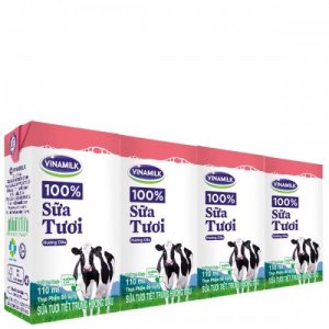 Thùng 48 Hộp Sữa tươi tiệt trùng Vinamilk 100% hương dâu 110ml