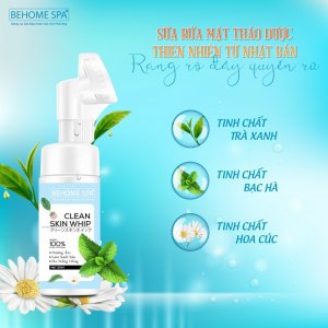 SỮA RỬA MẶT DẠNG BỌT TRẮNG DA TINH CHẤT TRÀ XANH VÀ LÔ HỘI LAVENZA