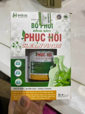 Viên thảo mộc bổ phổi phục hồi Clean Virus