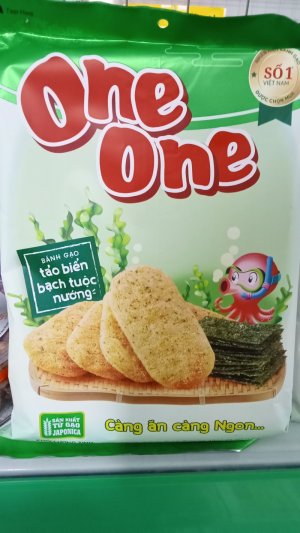 BÁNH GẠO ONE ONE TẢO BIỂN BẠCH TUỘC NƯỚNG 104G
