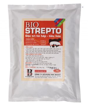 THUỐC ĐẶC TRỊ HÔ HẤP – TIÊU HÓA GIA SÚC, GIA CẦM - BIO STREPTO – Gói 1Kg