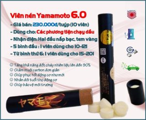Viên nén tiết kiệm nhiên liệu Yamamoto 6.0 Tiết kiệm nhiên liệu. Bảo vệ động cơ. Tiết kiệm xăng dầu Ô tô