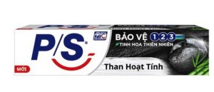 Kem đánh răng PS  than hoạt tính bảo vệ 123 (180g)
