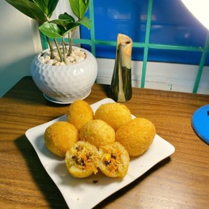 Xôi gà nấm mini