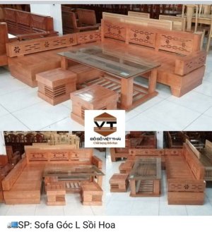 SOFA GÓC L SỒI HOA
