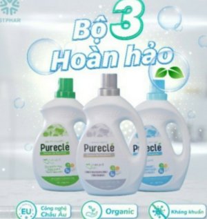 Combo nước lau sàn,nước giặt kèm xả thơm,nước rữa chén PURECLE